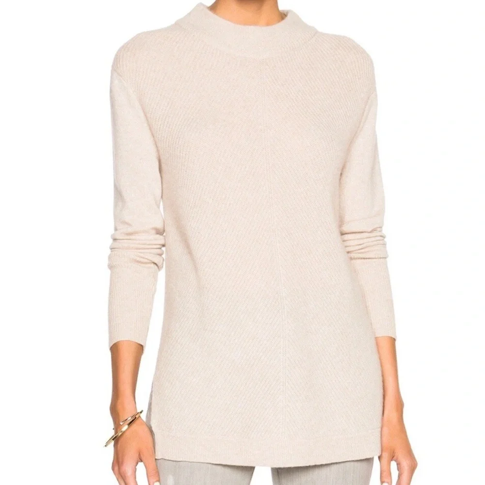 Rag & Bone 100% Cashmere Alexis Tunic Sweater Cream Color XS